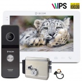 Full HD комплект видеодомофона с электромеханическим замком BCOM 7FHD-Lock-Kit White