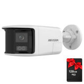 6Мп IP вулична відеокамера з оглядом 180°, вбудованим мікрофоном та динаміком Hikvision DS-2CD1T63G2P-LIUF/SL (2.8мм)