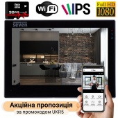 IP Wi-Fi видеодомофон 7" с переадресацией звонка SEVEN DP-7577FHDW - IPS black