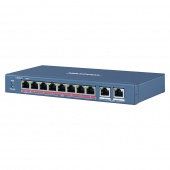 8-портовый неуправляемый POE коммутатор Hikvision DS-3E0310HP-E