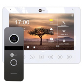 Комплект Wi-Fi FHD домофона с дозвоном на телефон и записью Neolight NeoKIT HD WF White (Kappa+ HD WF + Solo FHD)