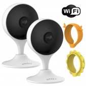 IP Wi-Fi відеоспостереження на 2 камери з мікрофоном, детектором руху та записом (розпродаж)