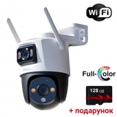 Wi-Fi 10-МП P&T поворотная камера с двумя объективами и звуком IMOU Cruiser Dual 10MP (IPC-S7XP-10M0WED) + SD карта 128Гб в подарок!