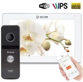 Wi-Fi комплект видеодомофона с поддержкой Tuya Smart и детектором движения BCOM BD-770FHD/T White Kit