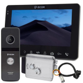 Домофон для частного дома с электромеханическим замком BCOM BD-780FHD Black Kit Home