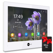 Гібридний 8" Wi-Fi IPS відеодомофон NeoLight ALPHA HYBRID White (IP + AHD)