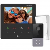 Wi-Fi комплект 4,3" відеодомофона Hikvision Smart-Kit-4WF (DS-KH6110-WE1 + DS-KV6113-WPE1(C) (керування зі смартфона)