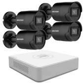 Уличное Smart видеонаблюдение Hikvision 4Mp-AcuSense-4Bullet-Black