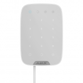 Дротова сенсорна клавіатура охоронної сигналізації Ajax KeyPad Fibra white