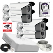 Комплект 4Мп IP Smart уличного видеонаблюдения Hikvision Kit Smart-2T43-4out