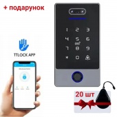 Біометричний контролер з Bluetooth підтримкою NFC, Face ID та відбитків пальців TTLOCK K-5 F + ключі у подарунок