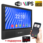 Wi-Fi відеодомофон Slinex Sonik 7 Cloud AI black з AI-детекцією, записом та додзвоном на смартфон