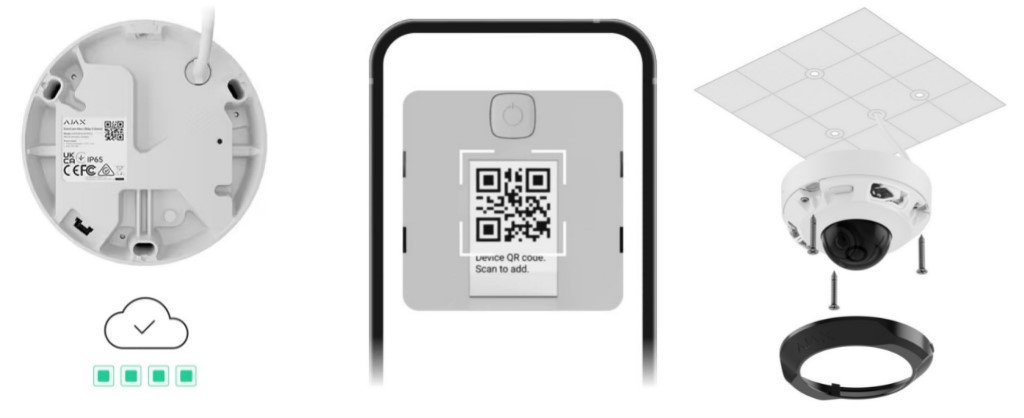 Ajax DomeCam Mini HL — встановлення та налаштування