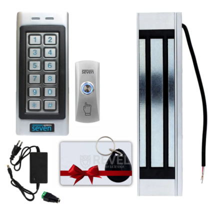 СКУД с электромагнитным замком (280кг) и кодовой клавиатурой SEVEN SKD-KIT-EMG8 (для металлических дверей)