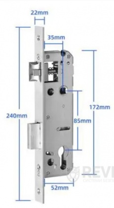 Умный дверной биометрический замок SEVEN LOCK SL-7762BF black (врезная часть 3585)