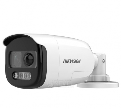 2 Мп ColorVu Turbo HD видеокамера с PIR датчиком и сиреной HikVision DS-2CE12DFT-PIRXOF (2.8 мм)