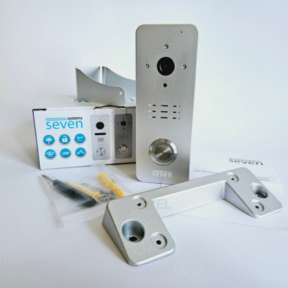 Комплект Full HD видеодомофона с детекцией и записью видео SEVEN DP–7571FHD-W Kit box (white)