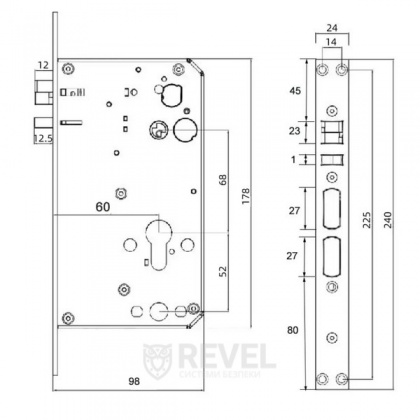 Умный дверной биометрический замок SEVEN LOCK SL-7775BF black