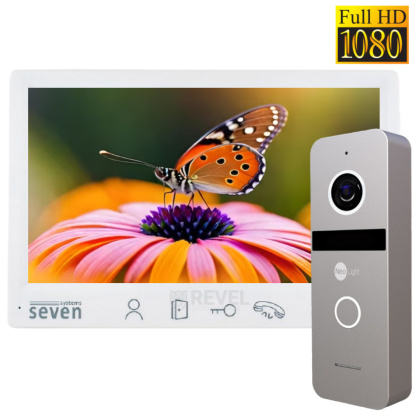 Комплект Full HD видеодомофона с детекцией и записью видео SEVEN DP–7571FHD-Neo Kit box (white)