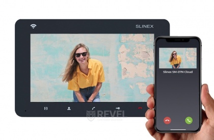 WiFi AHD видеодомофон с переадресацией вызовов на смартфон Slinex SM-07N Cloud (grafit)