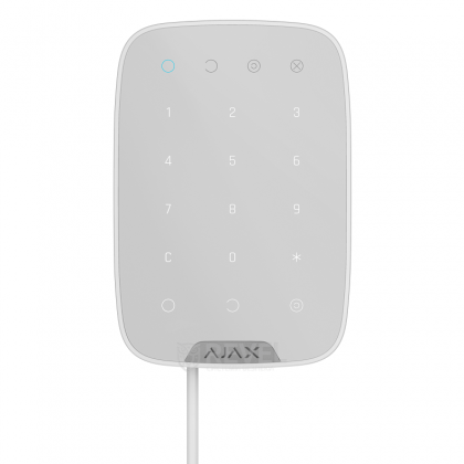 Проводная сенсорная клавиатура охранной сигнализации Ajax KeyPad Fibra white