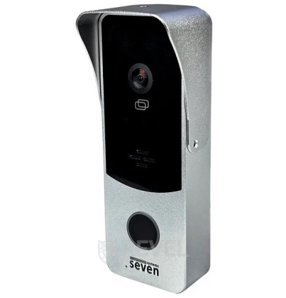 Вызывная панель домофона со встроенным контроллером и считывателем отпечатка пальца SEVEN CP-7508 FHD silver