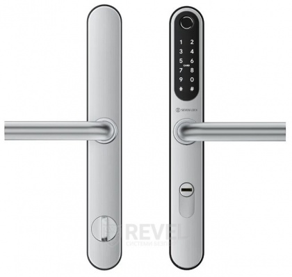 Умный дверной биометрический замок SEVEN LOCK SL-7761BF silver (без врезной части)