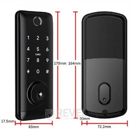 Умный дверной биометрический замок SEVEN LOCK SL-7764BF black