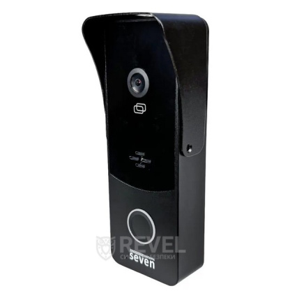 Вызывная панель домофона со встроенным контроллером и считывателем отпечатка пальца SEVEN CP-7508 FHD black