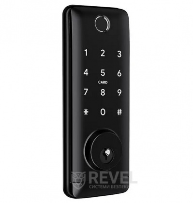 Умный дверной биометрический замок SEVEN LOCK SL-7764BF black