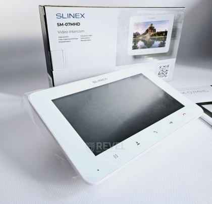 FullHD домофон с записью по движению Slinex SM-07MHD (White) и 2Мп видеопанель CP-7507FHD