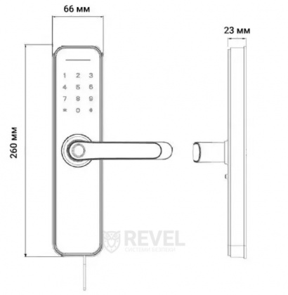 Умный дверной биометрический замок SEVEN LOCK SL-7740BF (врезная часть 5050) (grey)