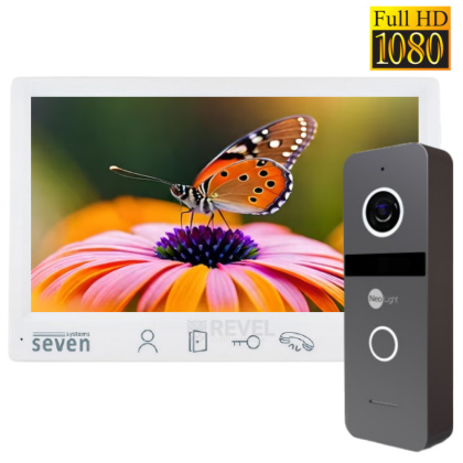 Комплект Full HD видеодомофона с детекцией и записью видео SEVEN DP–7571FHD-Neo Kit box (white)