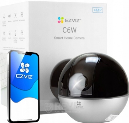 Поворотная 4Мп Wi-Fi IP камера видеонаблюдения EZVIZ CS-C6W + карта памяти 64Гб в подарок