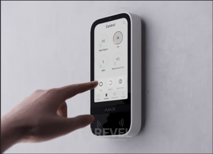 Клавиатура Ajax KeyPad TouchScreen white беспроводная с сенсорным экраном