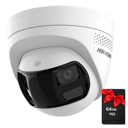 6Мп IP видеокамера с обзором 180°, встроенным микрофоном и динамиком Hikvision DS-2CD1363G2P-LIUF/SL (2.8мм)