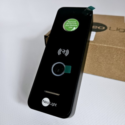 Wi-Fi домофон NeoLight Alpha Hybrid Black + панель со считывателем брелков OPTIMA ID FHD Black (управление со смартфона, запись видео)