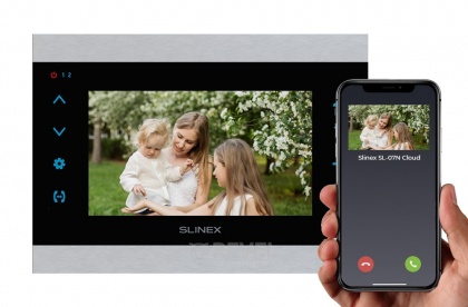 WiFi IPS видеодомофон с переадресацией вызовов на смартфон Slinex SL‑07N Cloud (grafit)