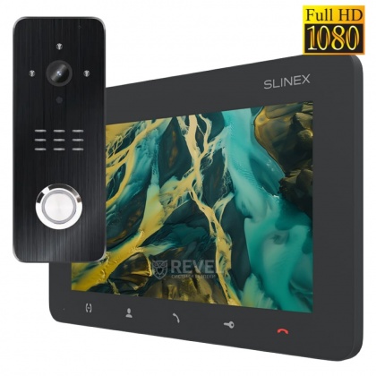 FullHD домофон с записью по движению Slinex SM-07MHD (Dark grey) и 2Мп видеопанель CP-7507FHD