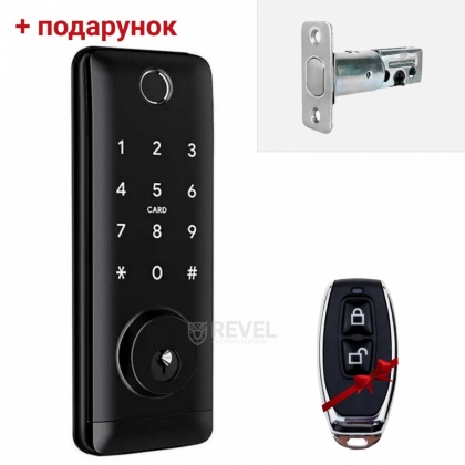 Умный дверной биометрический замок SEVEN LOCK SL-7764BF black