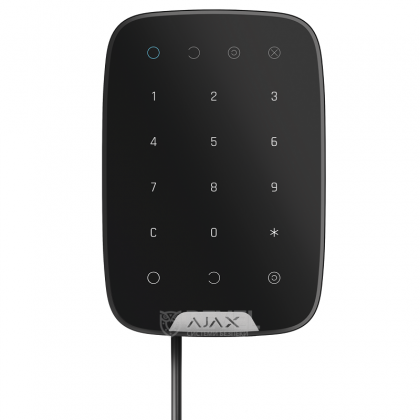 Проводная сенсорная клавиатура охранной сигнализации Ajax KeyPad Fibra black