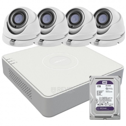 Комплект 2Мп HD видеонаблюдения на 4 камеры Hikvision Kit-56d0t-4in