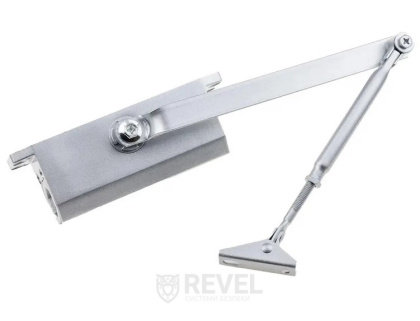 Доводчик двери 75-100 кг SEVEN DC-7744HP silver (механизм фиксации дверей)