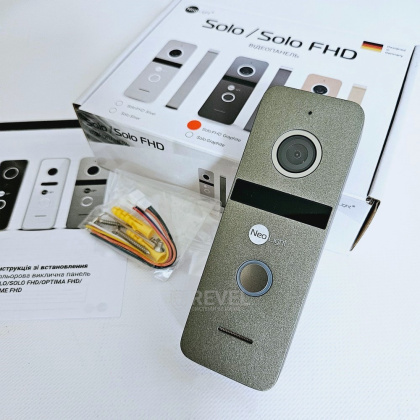 Комплект Wi-Fi видеодомофона 10" с переадресацией звонка SEVEN DP-7517Kit Neo black (с видеопанелью SOLO FHD)