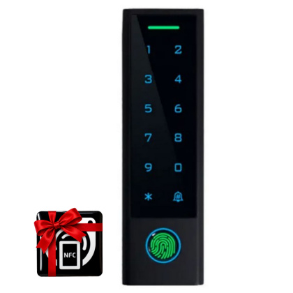 Биометрический NFC Bluetooth контроллер доступа с клавиатурой SEVEN CR-7477BF-P MIFARE