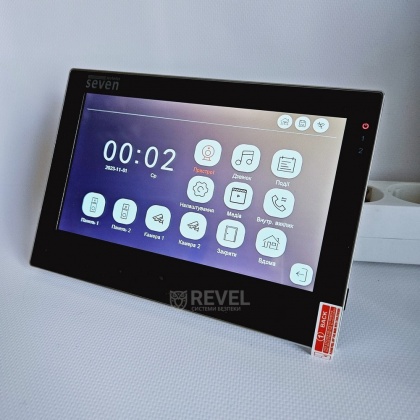 Комплект Wi-Fi видеодомофона 7" с переадресацией звонка SEVEN DP-7577Kit black