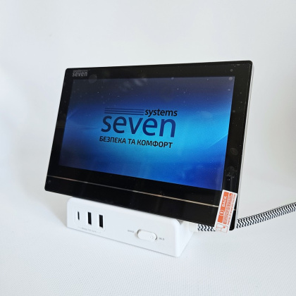 Комплект видеодомофона 7 дюймов с Wi-Fi и переадресацией звонка SEVEN DP-7576Kit black + microSD 64GB