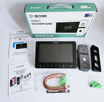 Комплект FHD домофона с замком и считывателем и кодовой клавиатурой BCOM FHD Security Kit (White / Black)