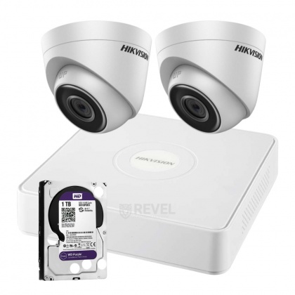 Комплект IP видеонаблюдения на 2 камеры Hikvision Kit IP-Turret-2pc