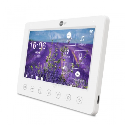 Видеодомофон Wi-Fi 7" с дозвоном на смартфон и записью Neolight Kappa+ HD WF (White)